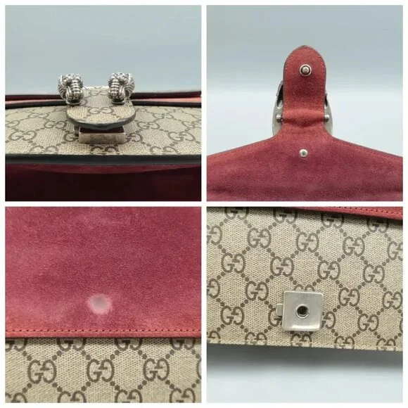 100% Authentic GUCCI Dionysus Brown Canvas Shoulder Bag 750-080824 - Picture 10 of 12